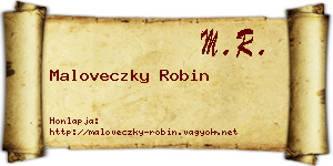 Maloveczky Robin névjegykártya